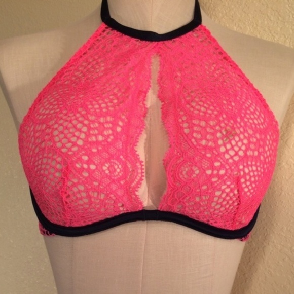 Victoria's Secret Other - Victoria's Secret Very Sexy Pink High Neck Bra NWT